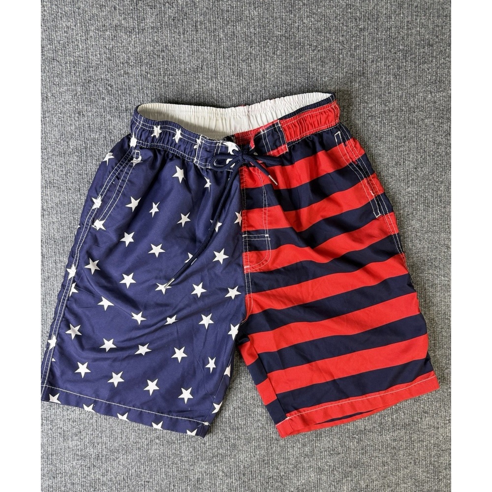 Kailua Surf Swim Trunks Mens Medium American‎ Flag Board Shorts USA